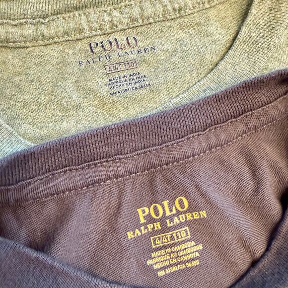 Polo Ralph Lauren Long Sleeve Top Bundle Boys 4T Green Gray - Picture 4 of 6